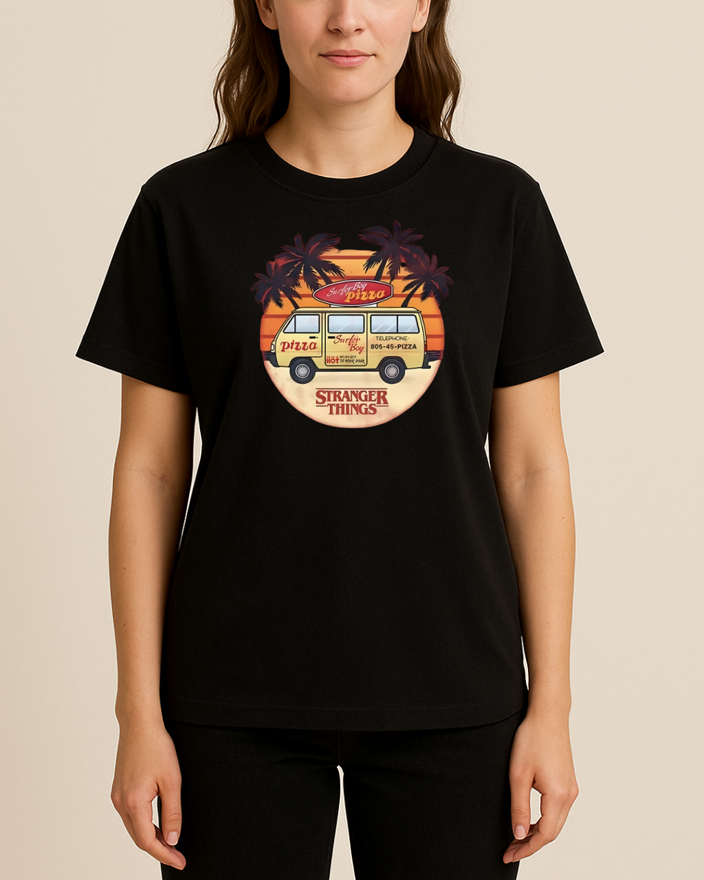 Stranger Things Baskılı Tişört