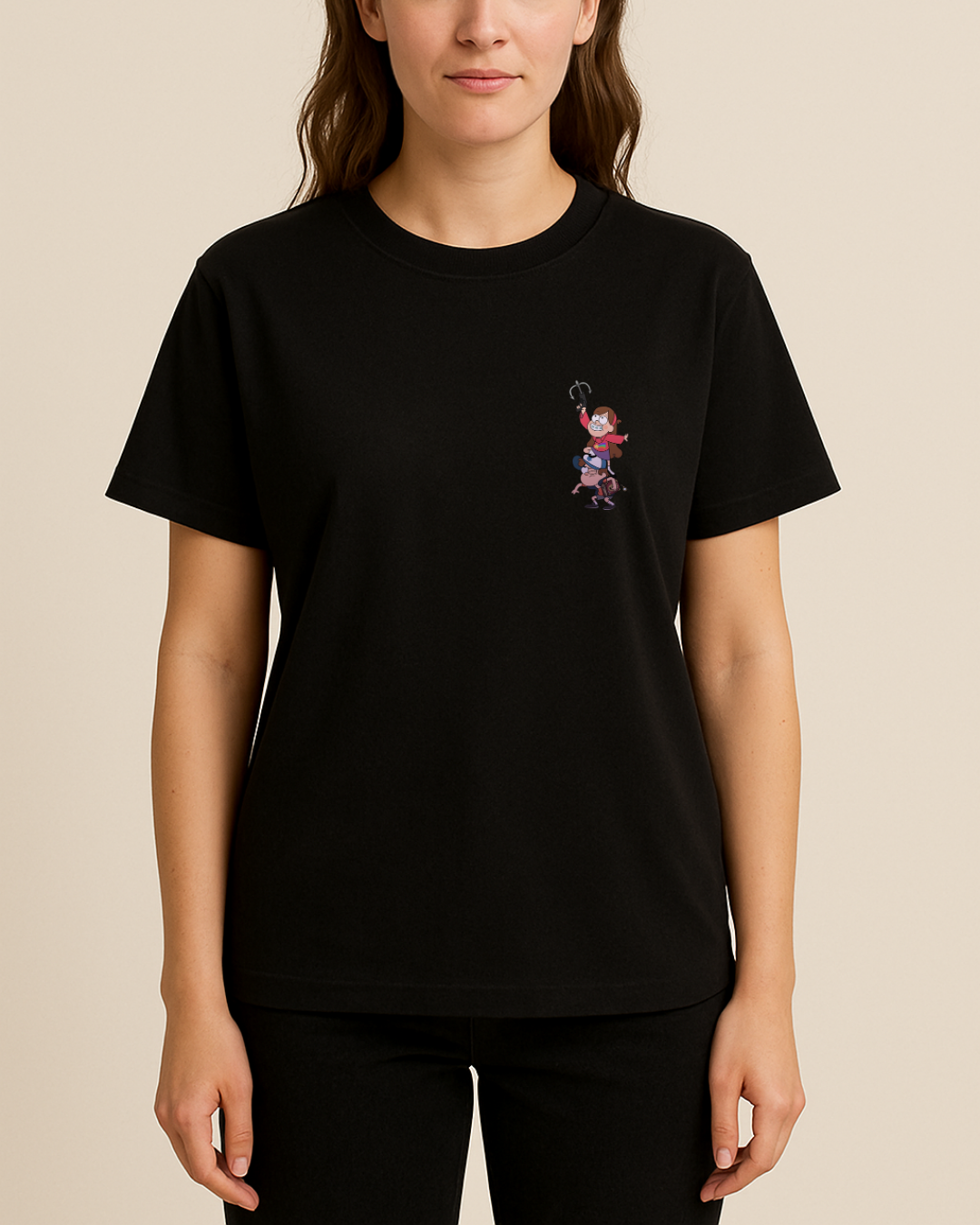 Esrarengiz Kasaba Baskılı T-Shirt