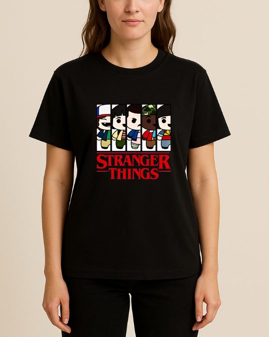 Stranger Things Baskılı Tişört