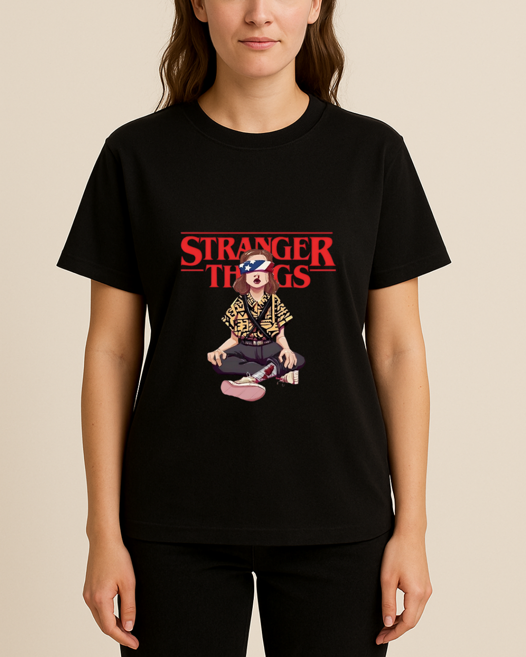 Stranger Things Baskılı Tişört