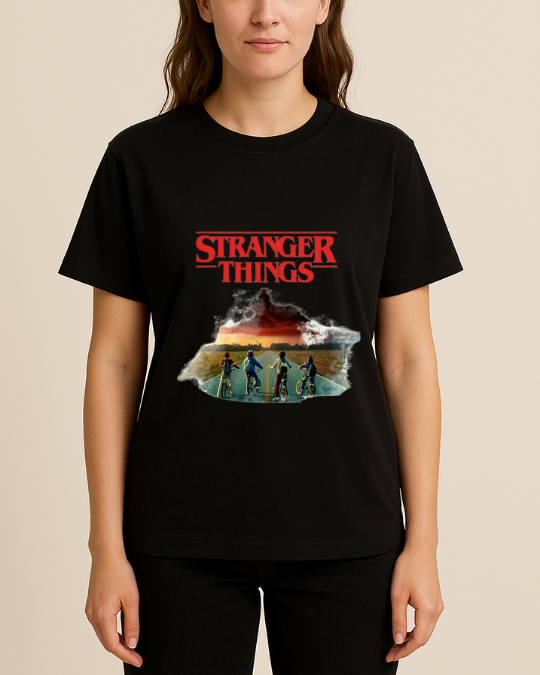 Stranger Things Baskılı Tişört