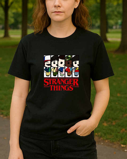 Stranger Things Baskılı Tişört