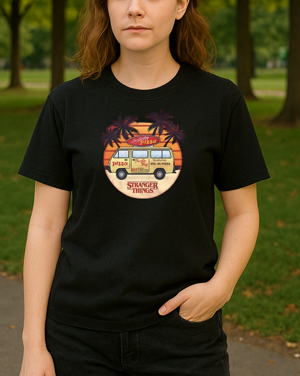 Stranger Things Baskılı Tişört