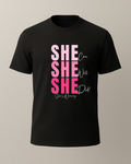 She Baskılı T-Shirt