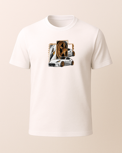 Beyaz 350Z Baskılı Tişört