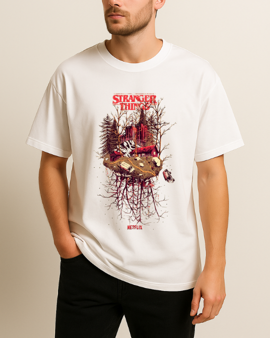 Stranger Things Baskılı Tişört