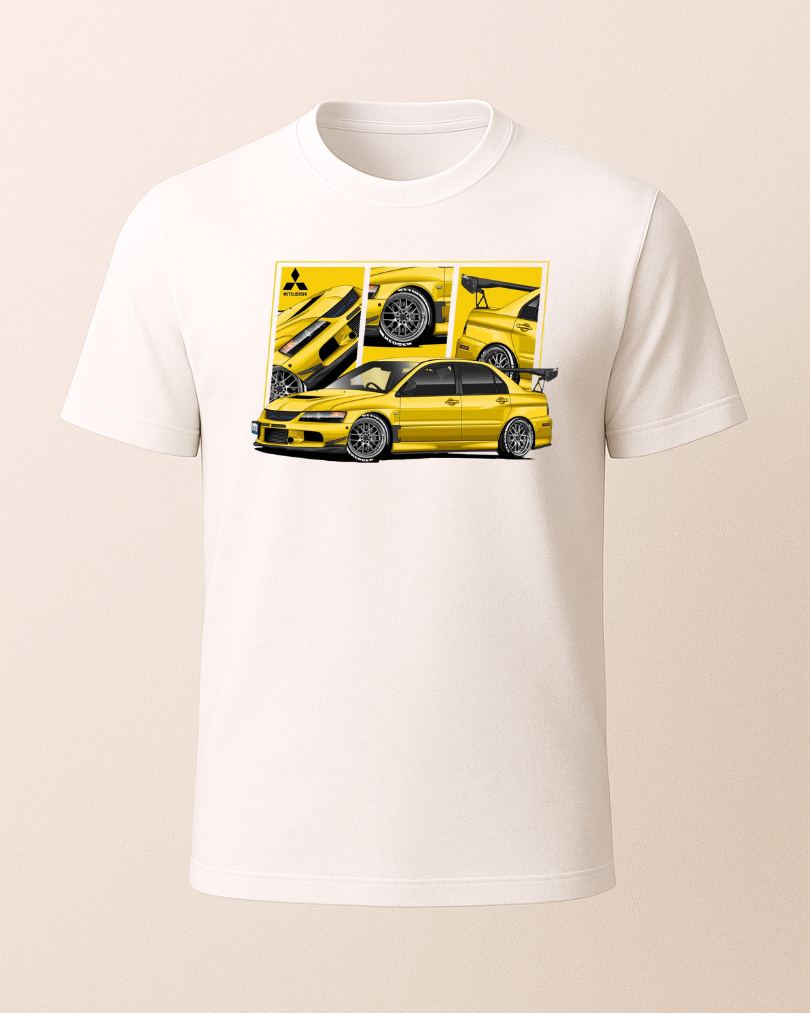 Sarı Evo Baskılı Tişört