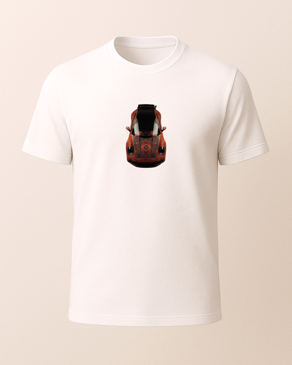 Etnik Porsh Baskılı T-Shirt