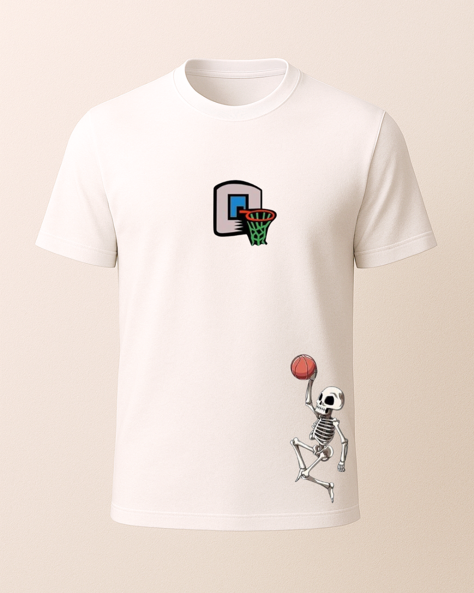 Kuru Kafa ve Basketbol Baskılı T-Shirt