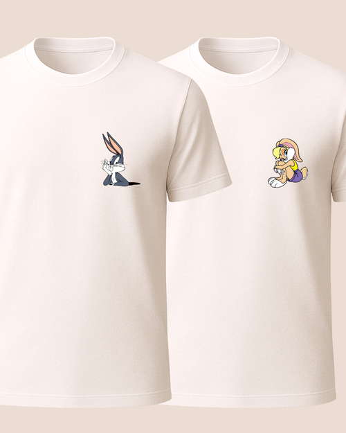 Tavşanlar Baskılı Tişört