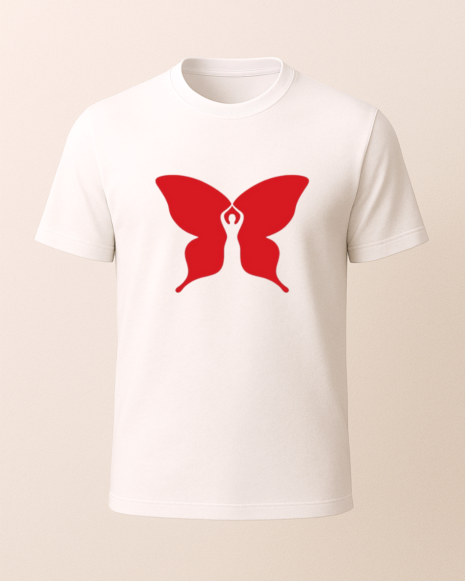 Kelebek Kadın Baskılı T-Shirt