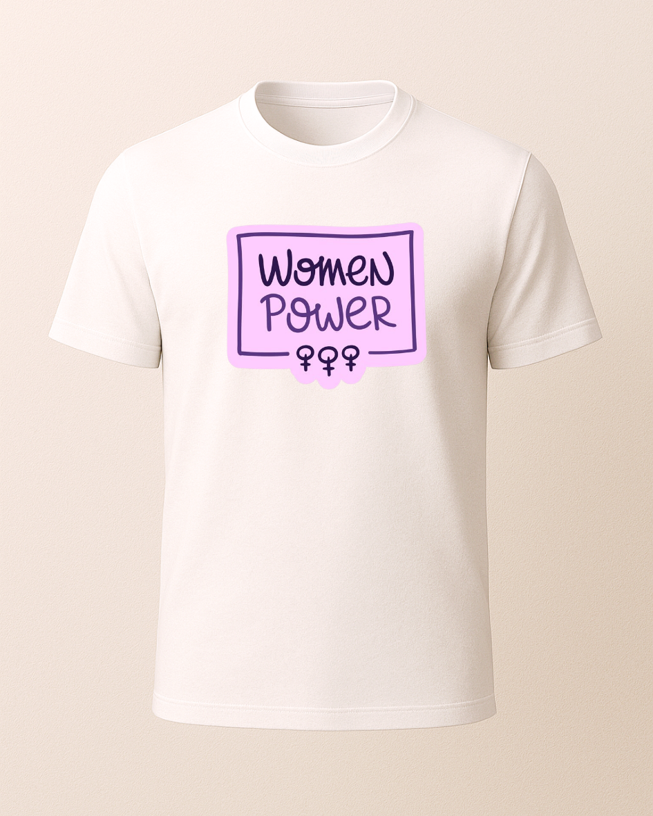 Women Power Baskılı T-Shirt