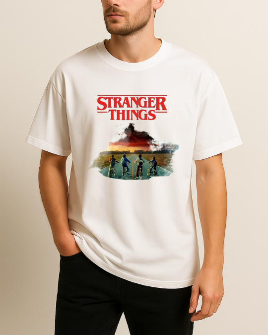 Stranger Things Baskılı Tişört