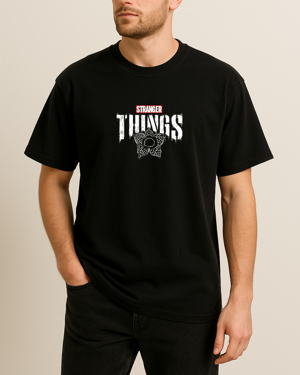 Stranger Things Baskılı Tişört