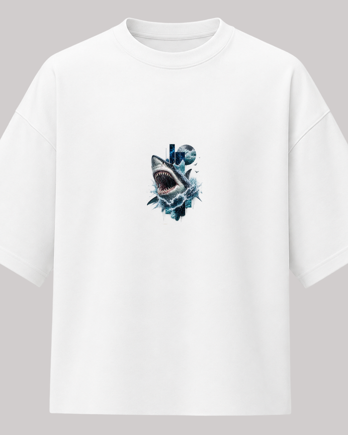 Blue Mind Oversize T-Shirt – Heykel ve Balina Baskılı
