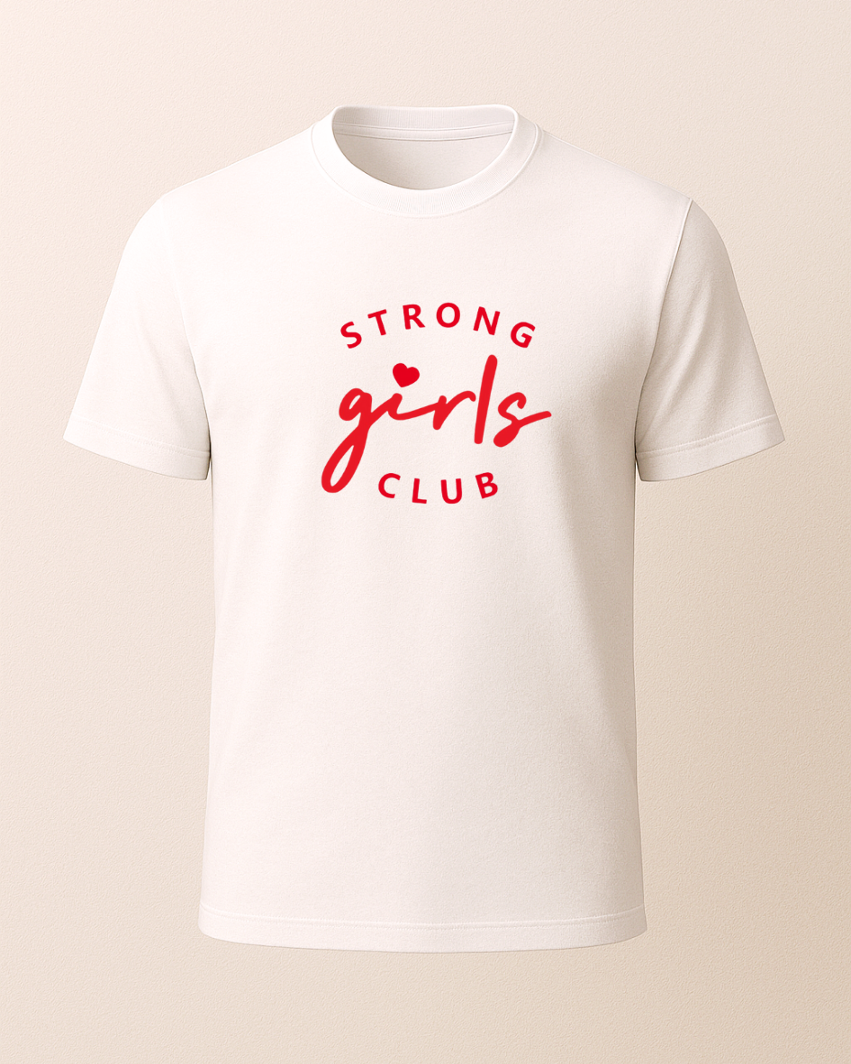 Strong Girls Club Baskılı T-Shirt