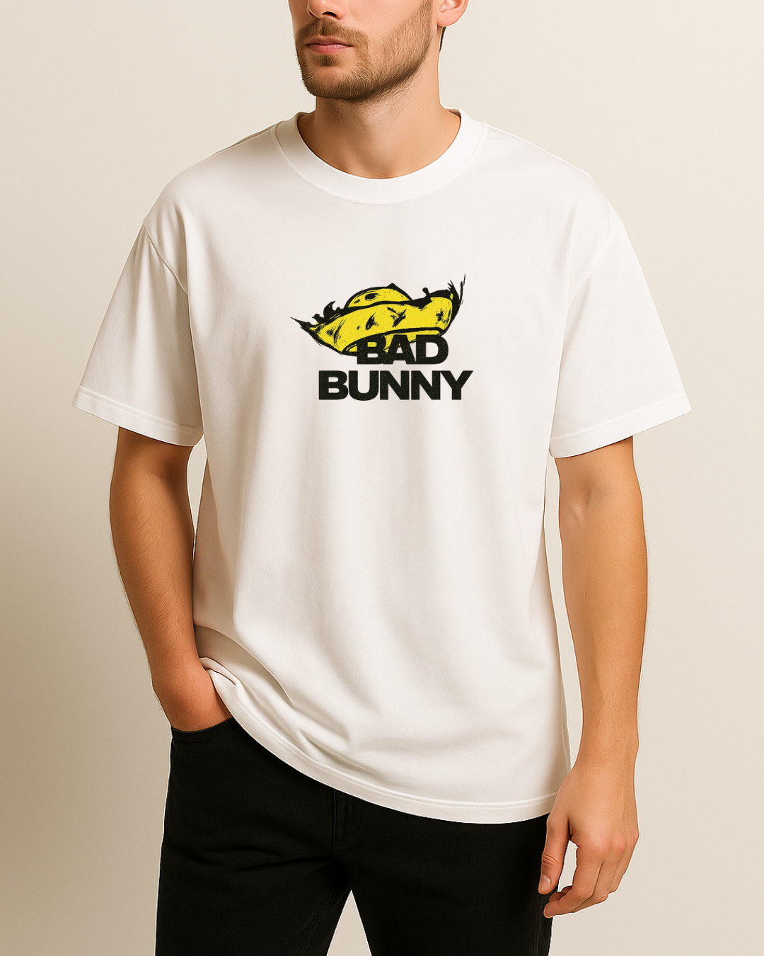 Bad Bunny Baskılı T-Shirt