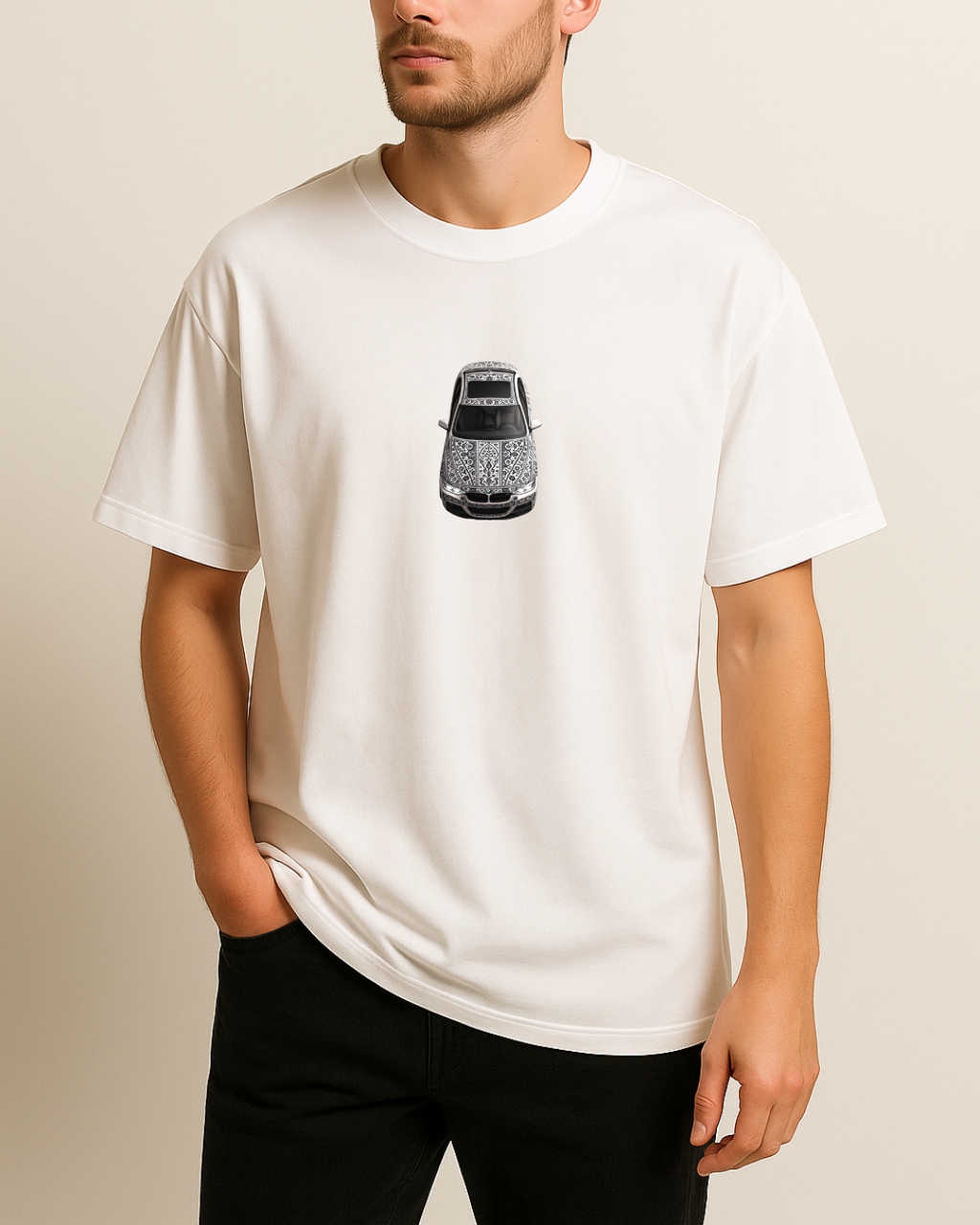 Etnik F30 White Baskılı T-Shirt