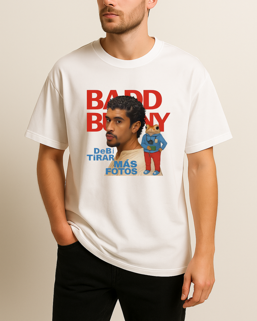 Bad Bunny Baskılı T-Shirt