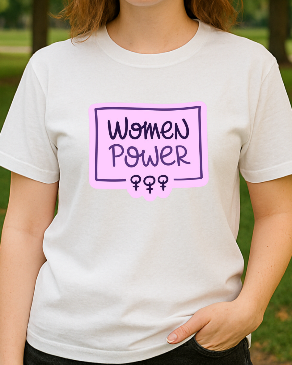 Women Power Baskılı T-Shirt