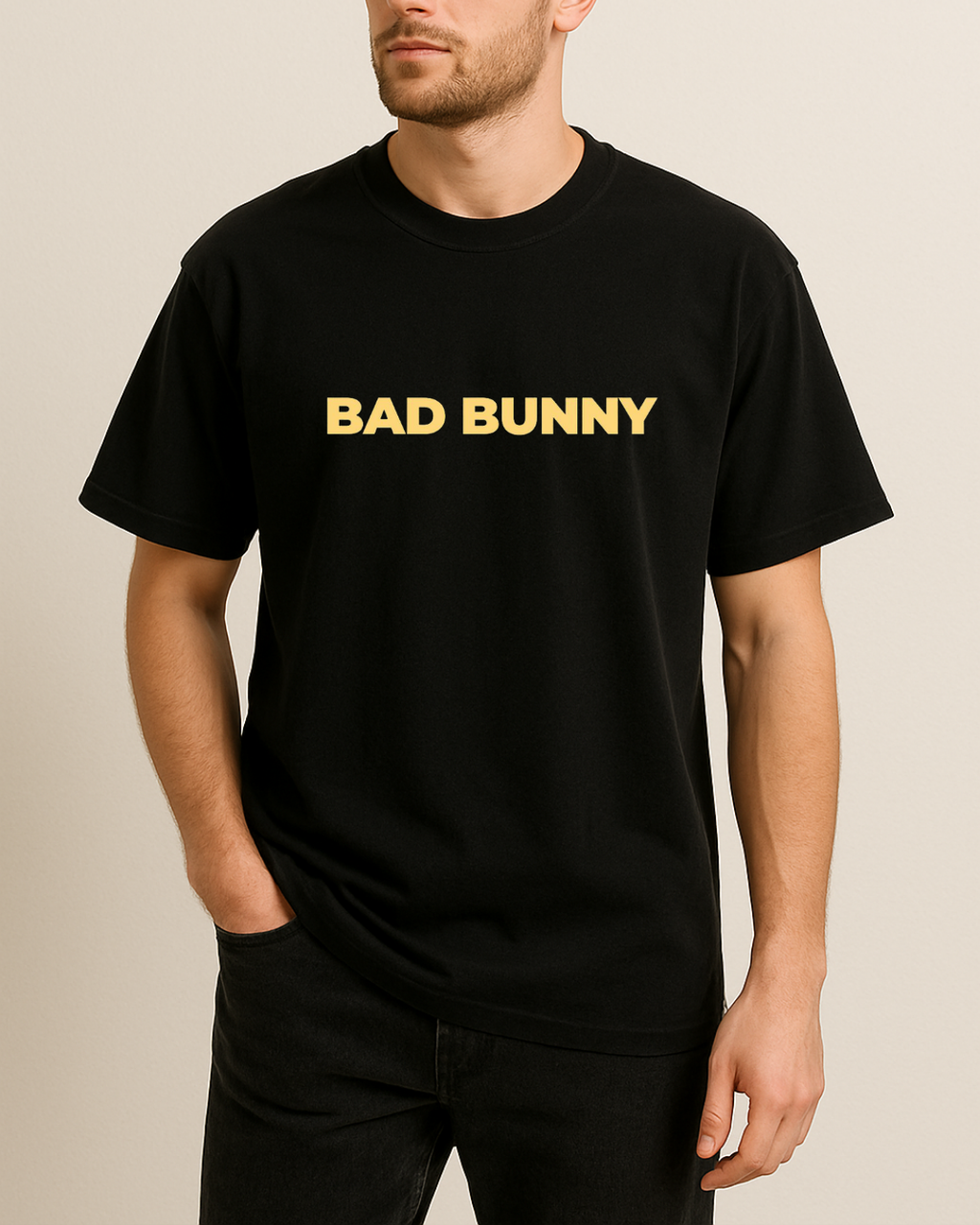 Bad Bunny Baskılı T-Shirt