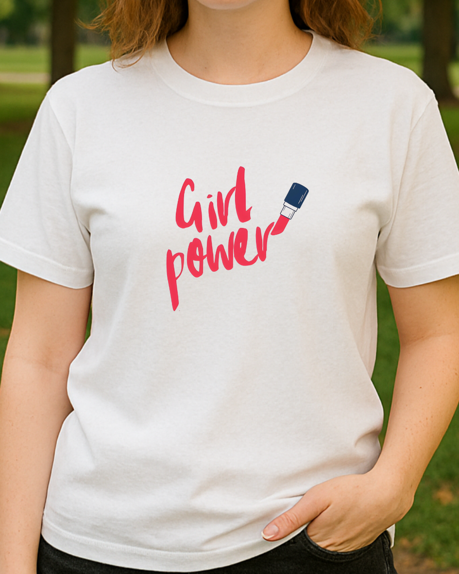 Girl Power Baskılı T-Shirt