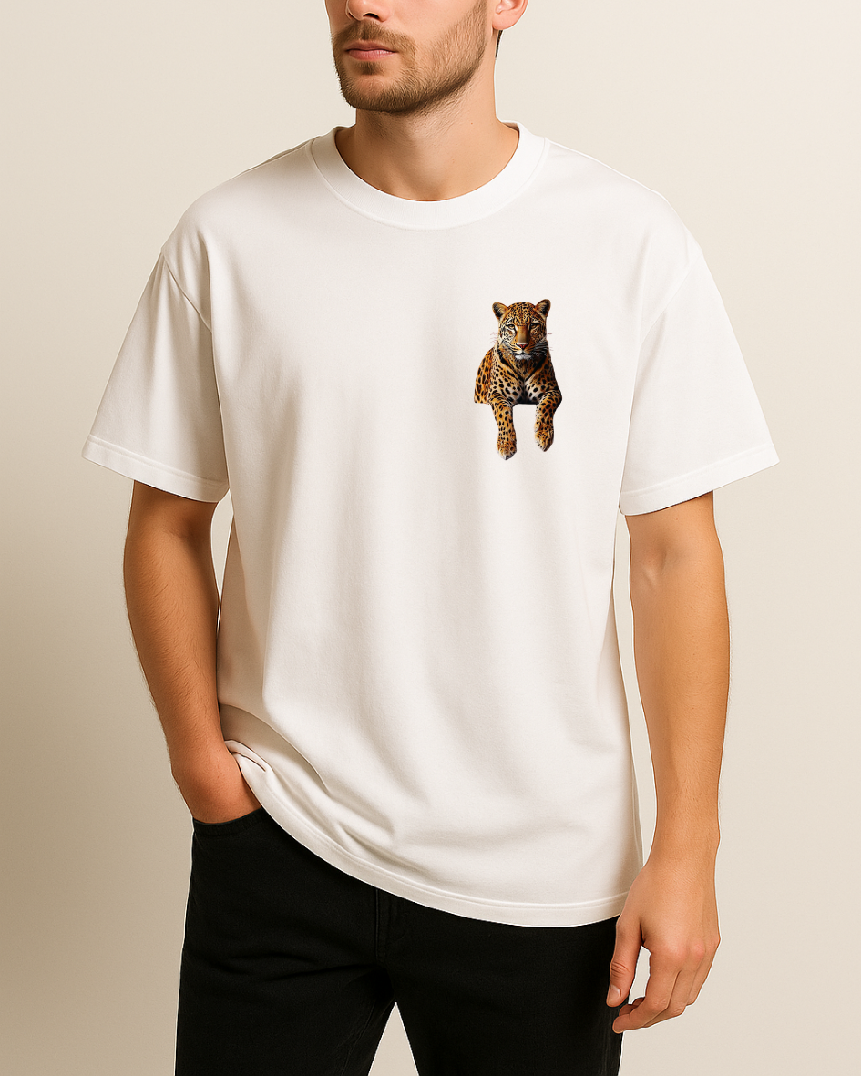 Etnik Kaplan Baskılı Tişört