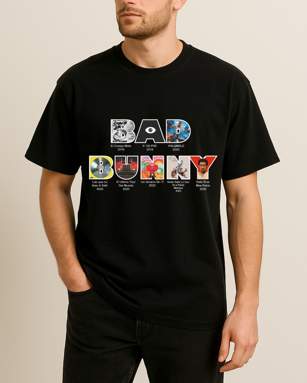Bad Bunny Baskılı T-Shirt