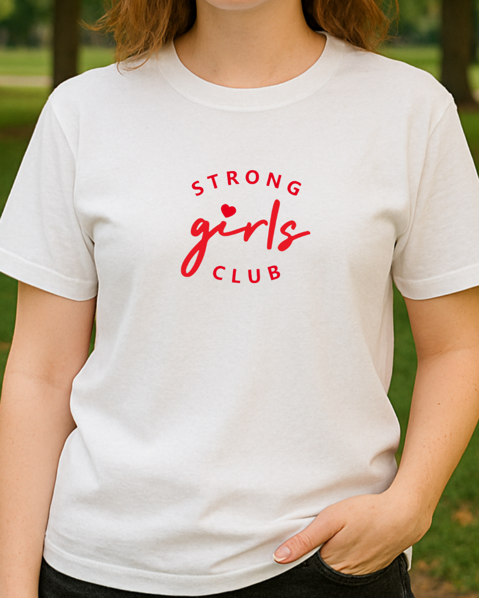 Strong Girls Club Baskılı T-Shirt