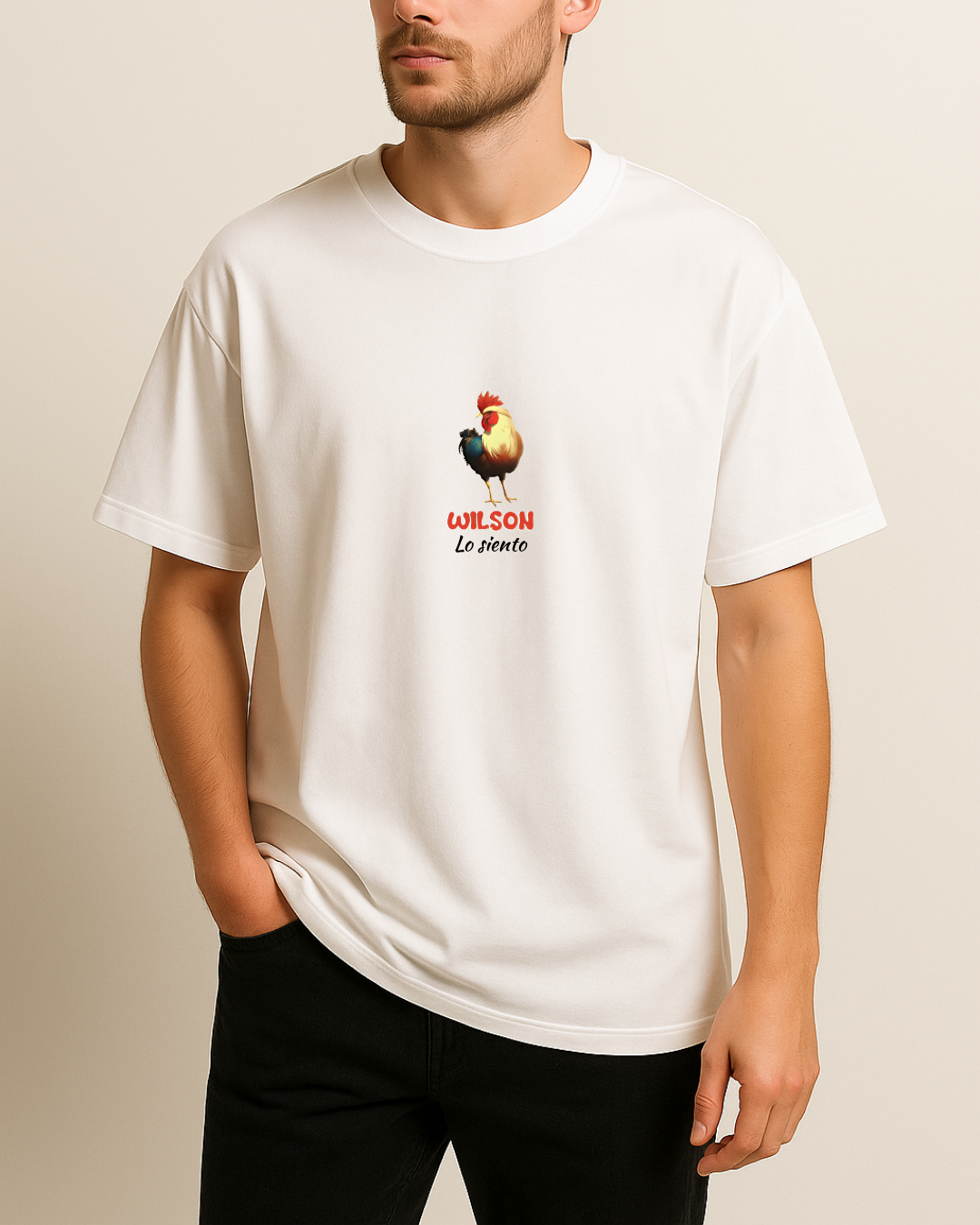 Chicken Wilson Baskılı T-Shirt