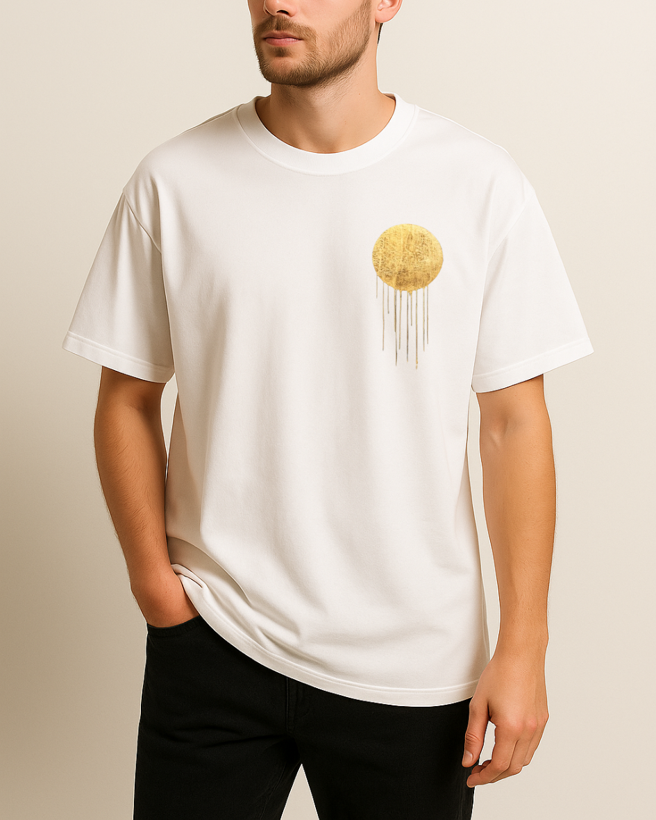 Ay ve Manzara Baskılı Tişört