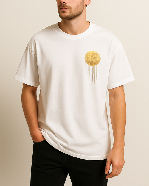 Ay ve Manzara Baskılı Tişört