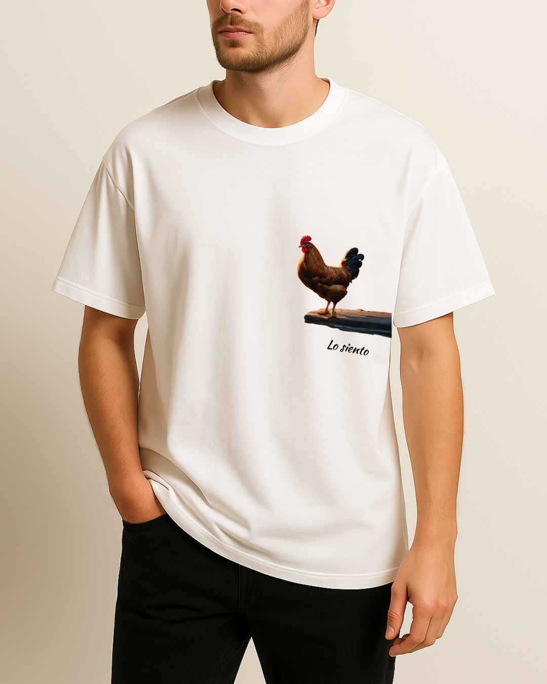 Chicken Wilson Baskılı T-Shirt