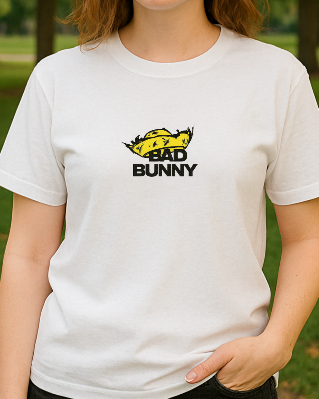 Bad Bunny Baskılı T-Shirt