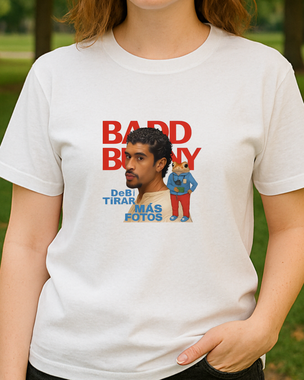 Bad Bunny Baskılı T-Shirt