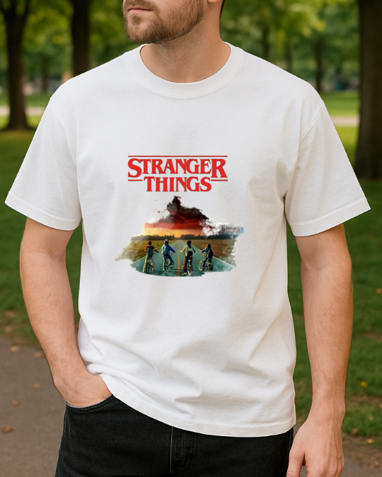 Stranger Things Baskılı Tişört