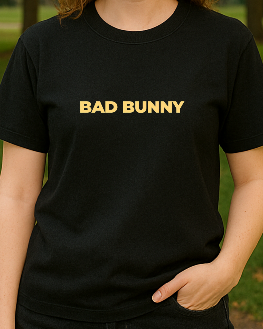 Bad Bunny Baskılı T-Shirt