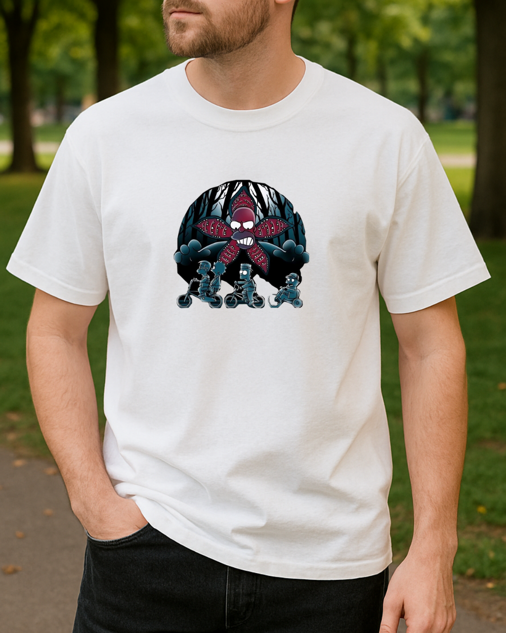 Stranger Things Baskılı Tişört