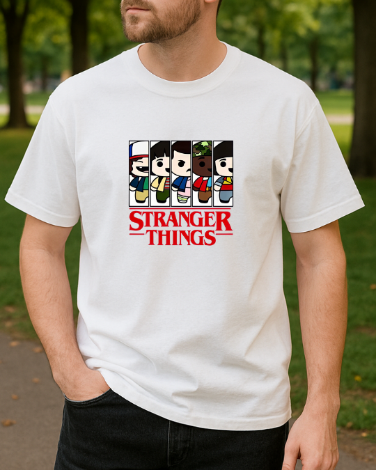Stranger Things Baskılı Tişört