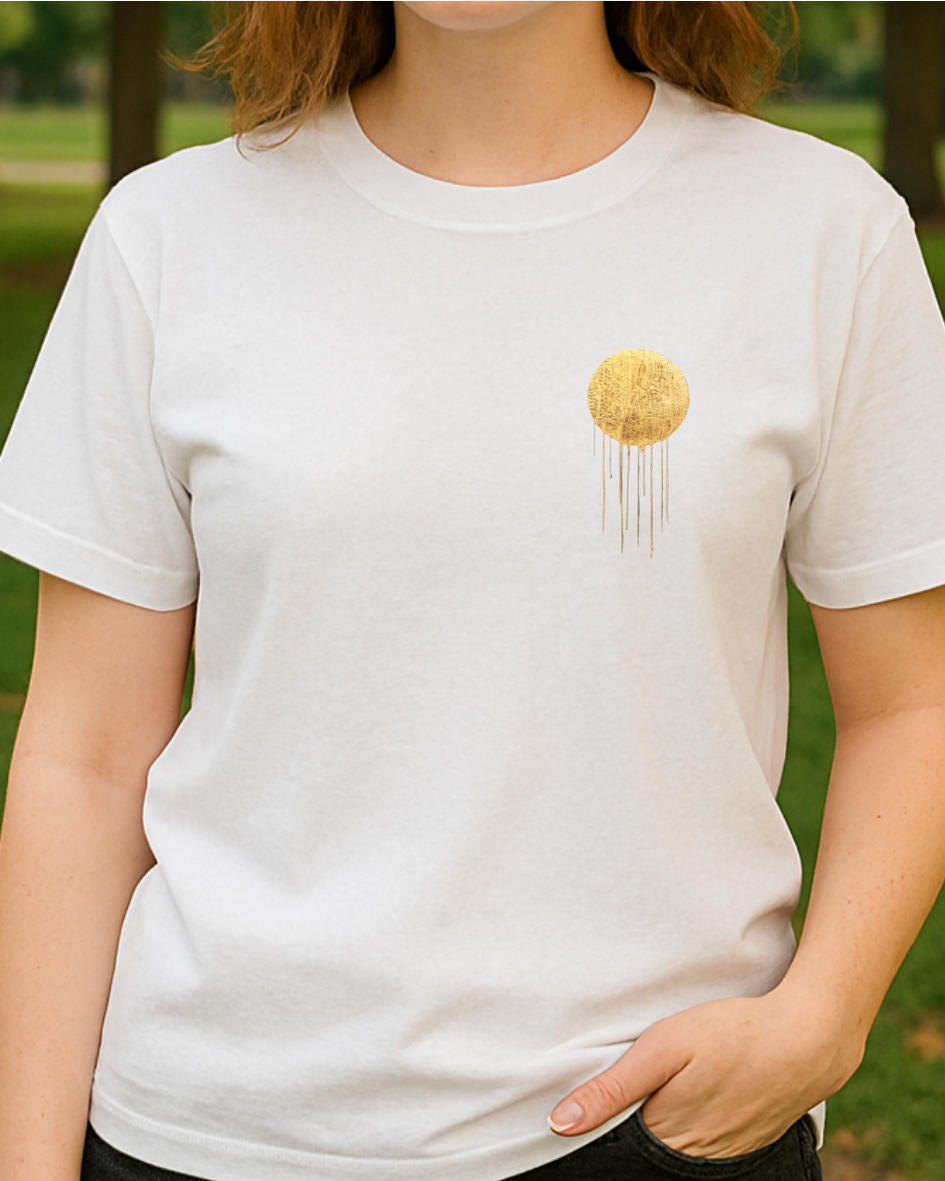 Ay ve Manzara Baskılı Tişört