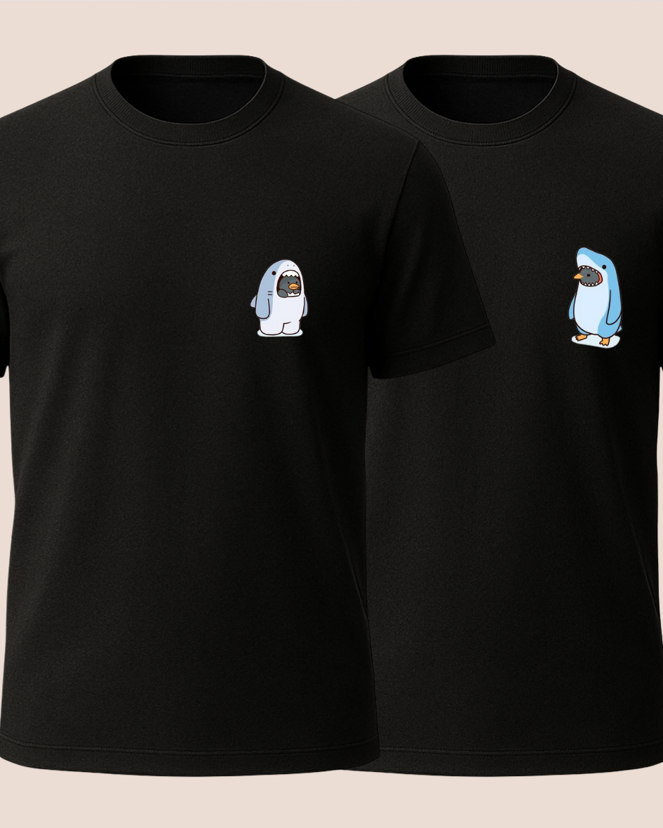 Köpek Balıkları Baskılı T-Shirt