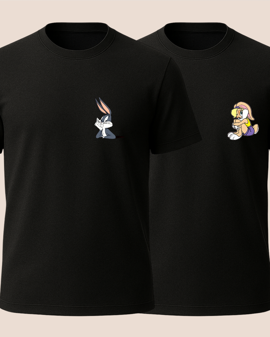 Tavşanlar Baskılı Tişört