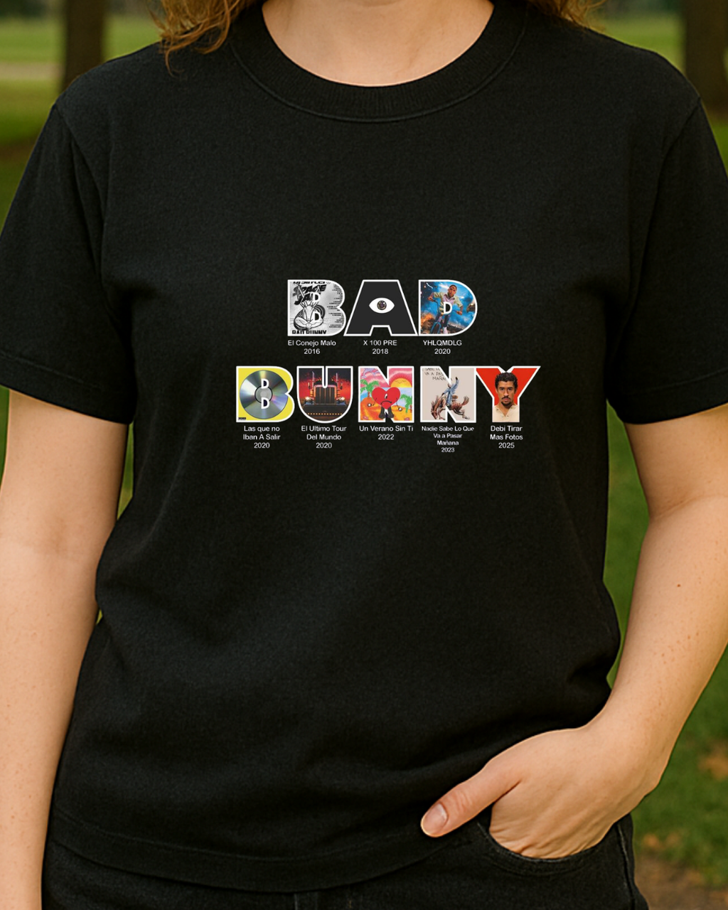 Bad Bunny Baskılı T-Shirt