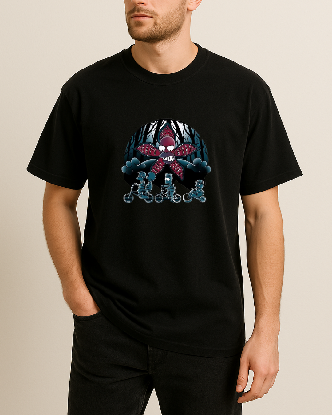 Stranger Things Baskılı Tişört