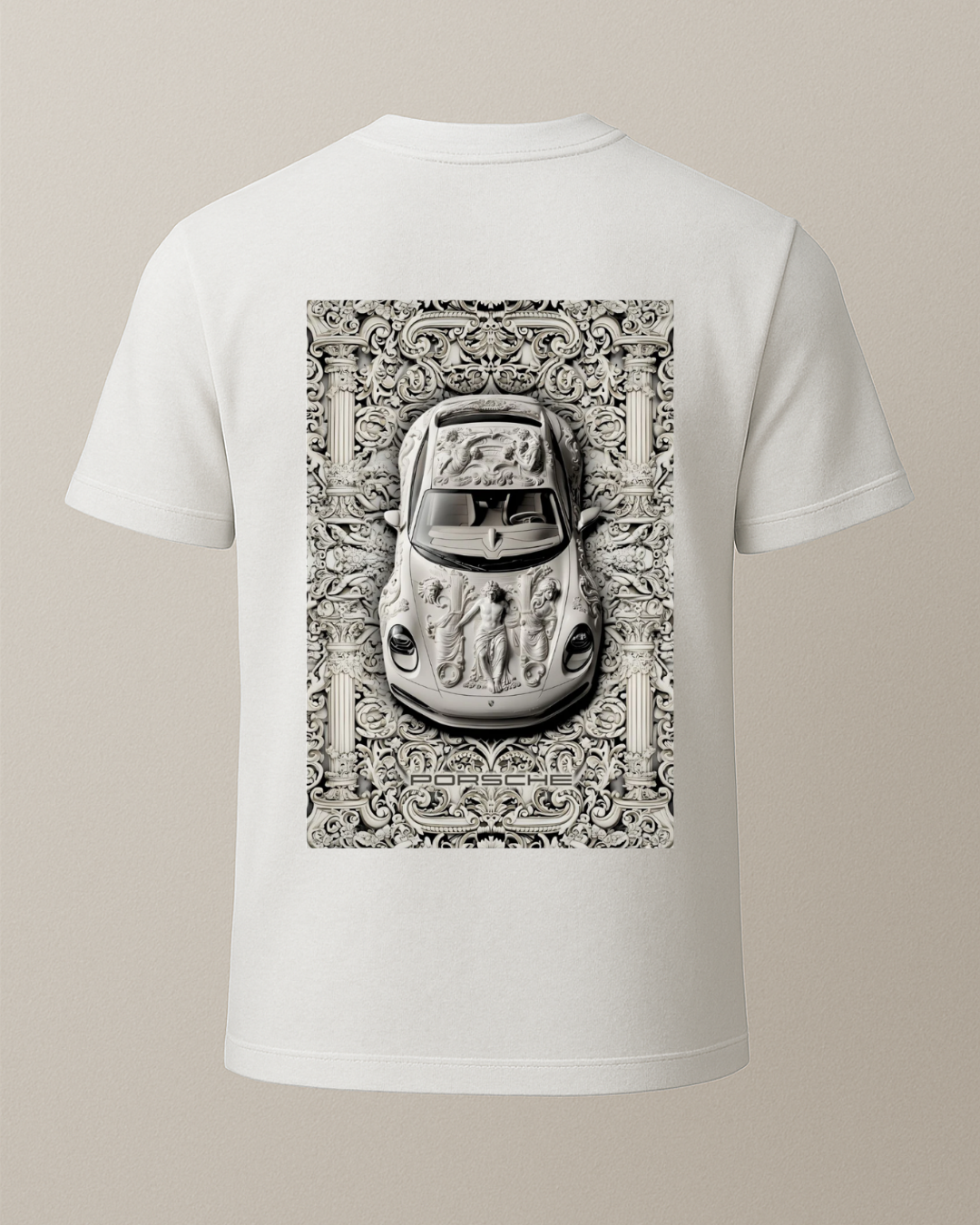 Etnik Porsh Baskılı T-Shirt