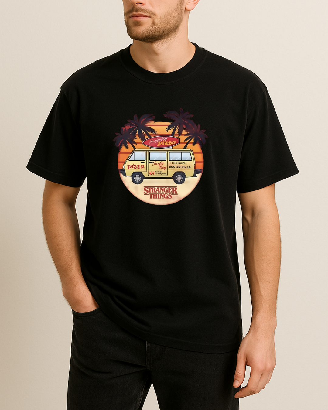 Stranger Things Baskılı Tişört