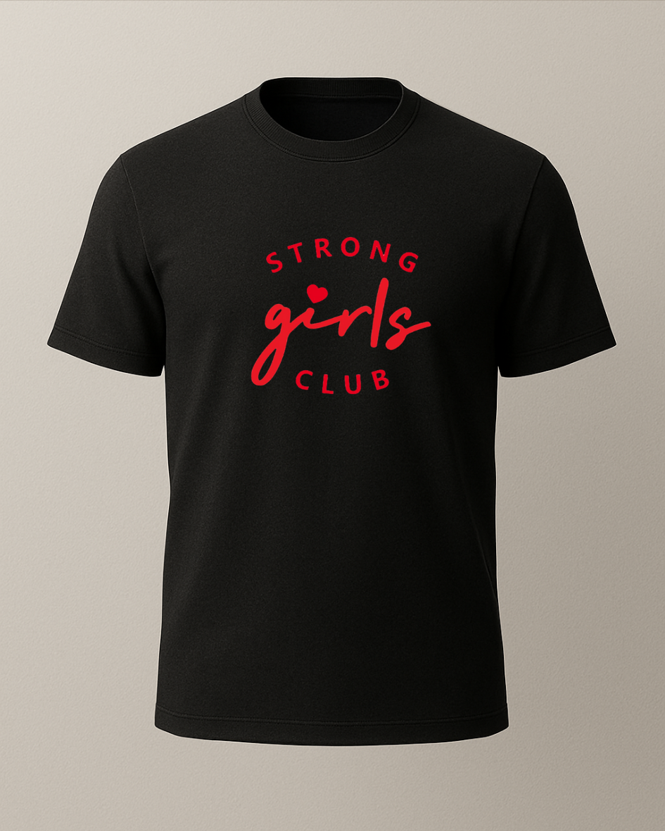 Strong Girls Club Baskılı T-Shirt