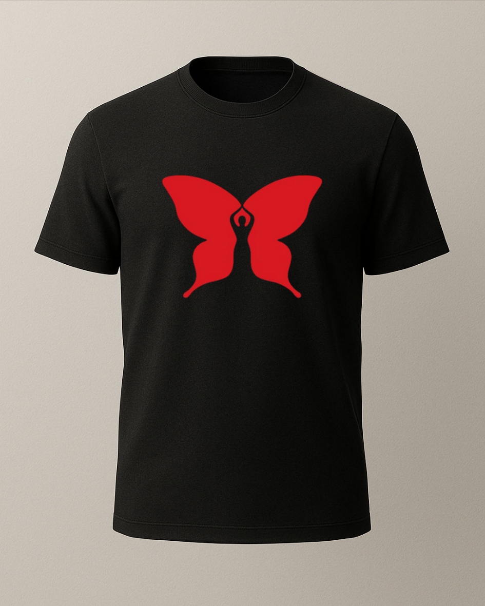 Kelebek Kadın Baskılı T-Shirt