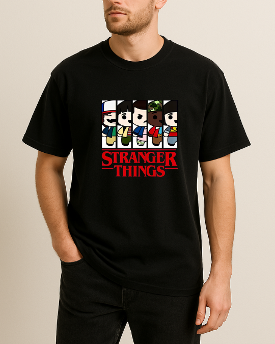 Stranger Things Baskılı Tişört