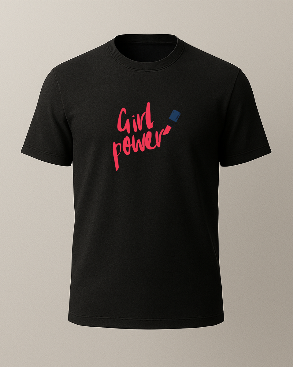 Girl Power Baskılı T-Shirt